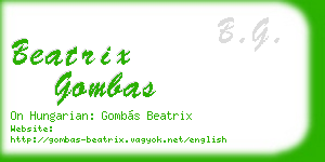 beatrix gombas business card